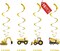 30PCS Construction Hanging Swirls Decorations - Car Excavator Bulldozer Birthday Party Ceiling Swirls Decor for Birthday Party, Baby Shower